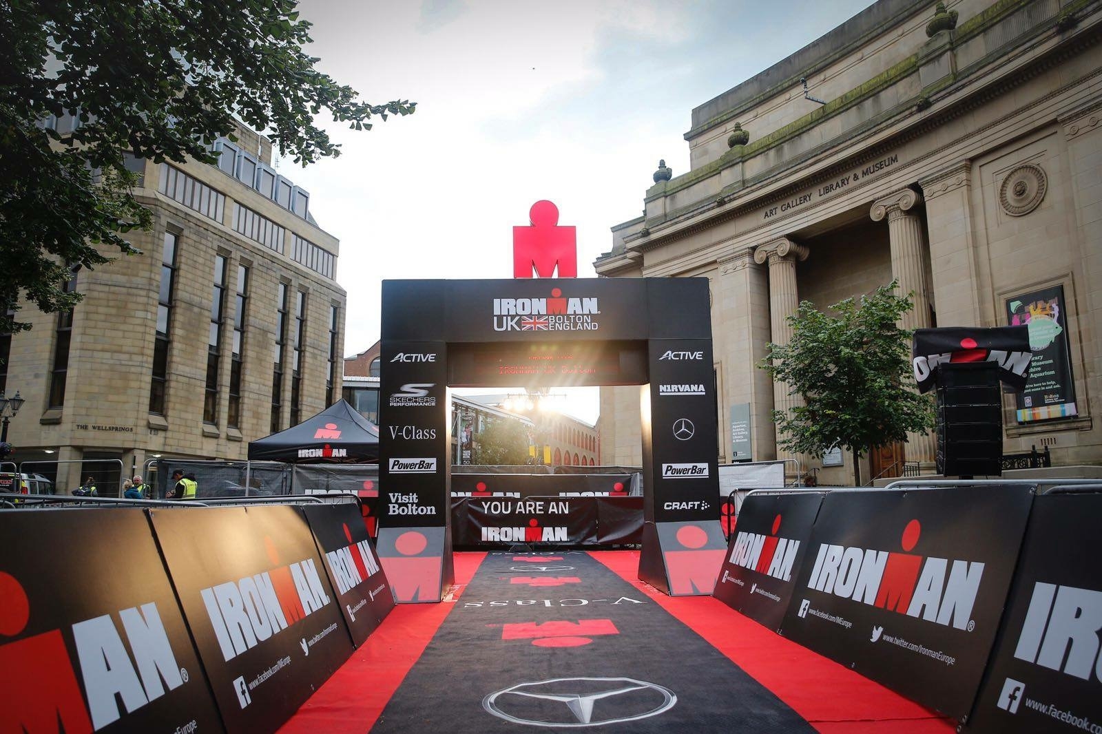 Photo" Source: Ironman Bolton Facebook Page: Ironman Bolton 2017 finish line photo